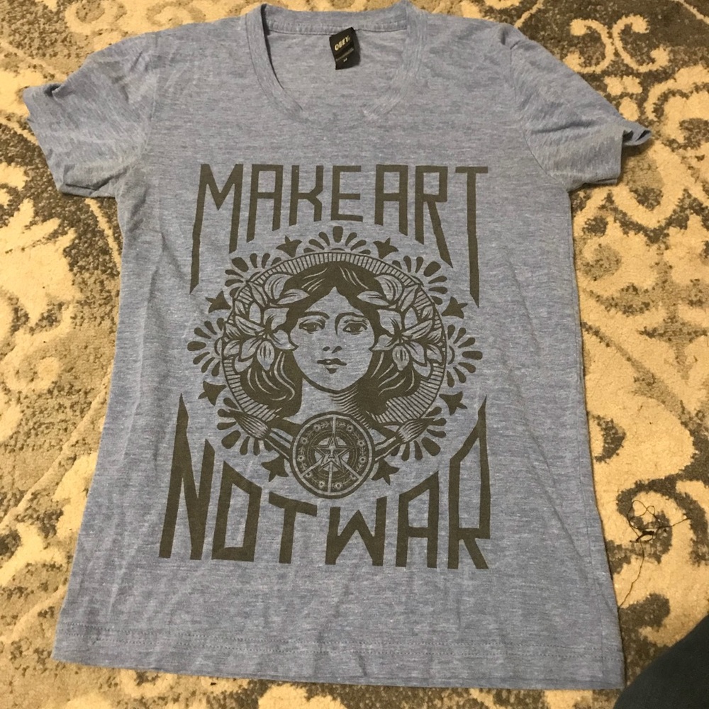 Blue obey shirt